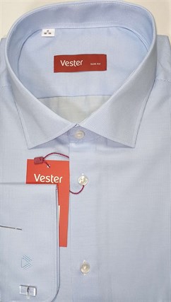 43/188-194 рубашка узкая полоска VESTER 707142-0 MIX - фото 11846