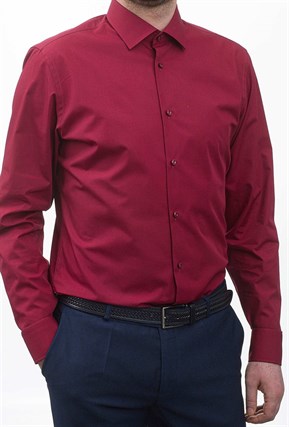VESTER бордовая рубашка приталенная 51514-06 - фото 12332