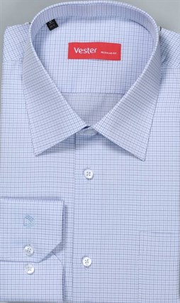 Большая сорочка в мелкую клетку VESTER 699141W-36 4957 - фото 15237