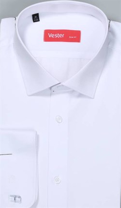 Жаккардовая белая рубашка VESTER 70714-14-60 5409 - фото 17588