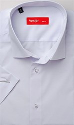 Прямая белая рубашка с коротким рукавом VESTER 72914-14-66